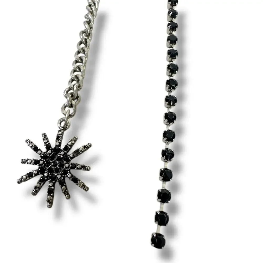 Free People Majestic Hair Piece Silver Black Bohemian Renaissance Medieval